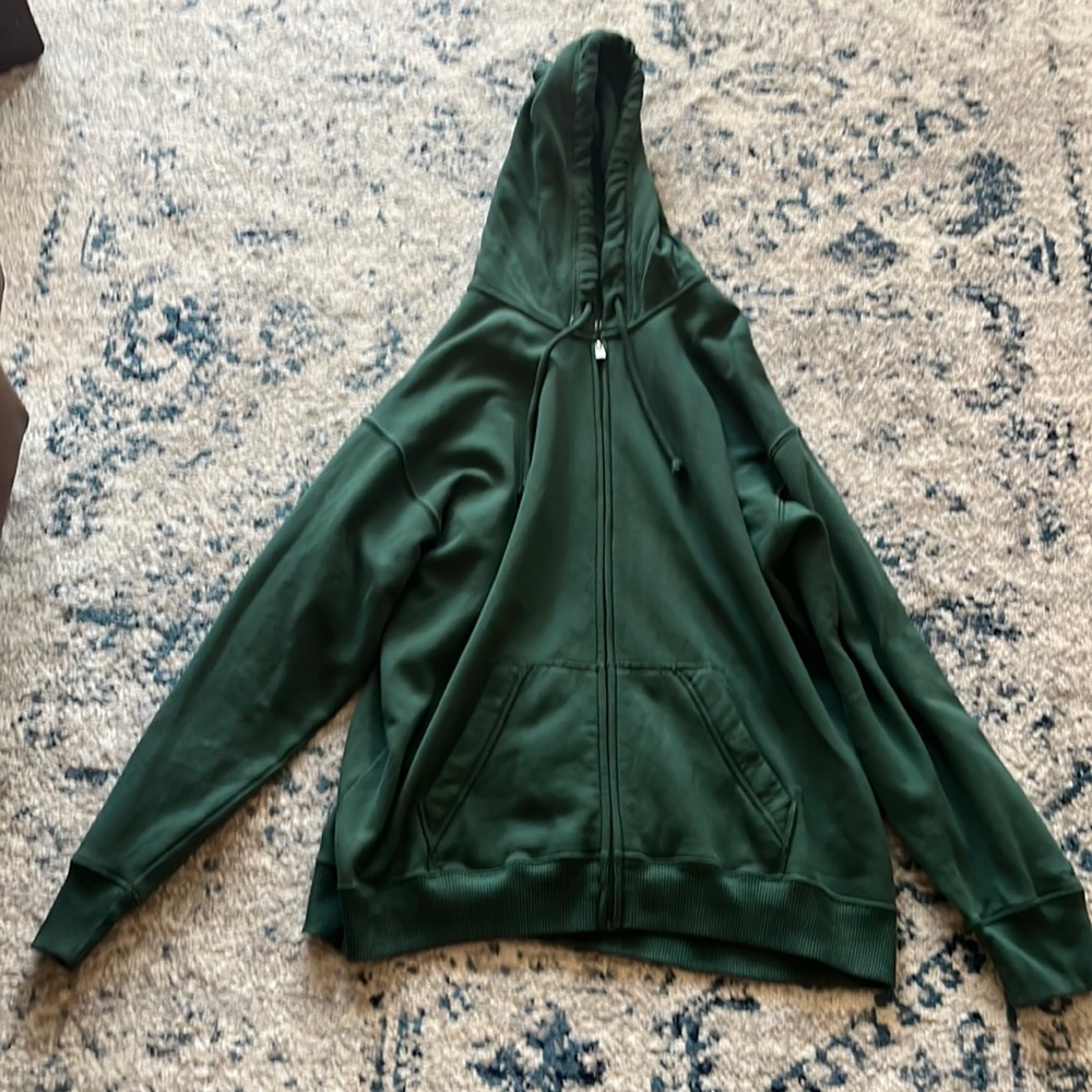 Like New Hollister Sweatshirt Zip-Up Hoodie; Hunter Green; Size S